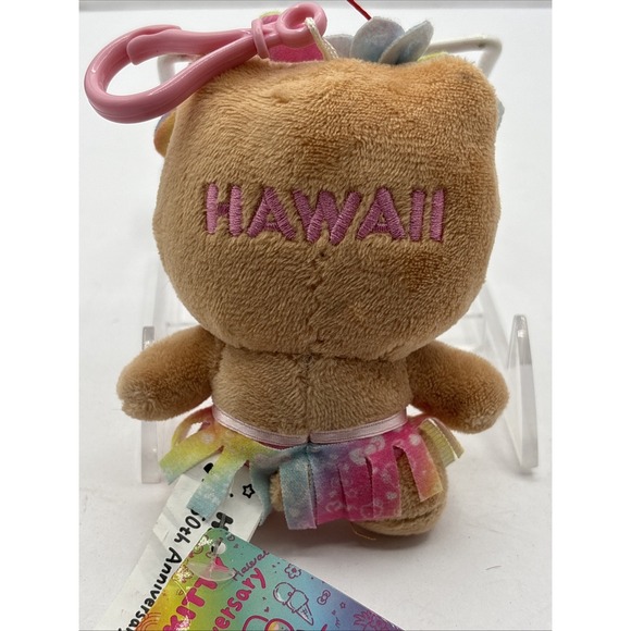 NEW - Saipan Special Edition Hello Kitty Plush 4" Key Chain-50th Anniversary - Picture 6 of 9